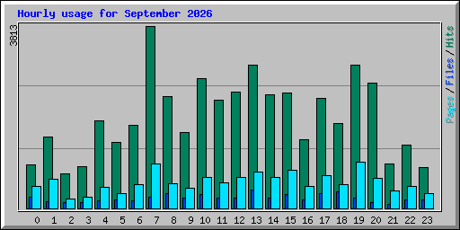 Hourly usage for September 2026